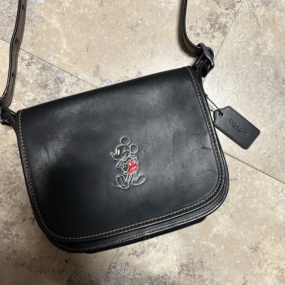 Coach Handbags - COACH • Mickey Mouse Saddle Bag